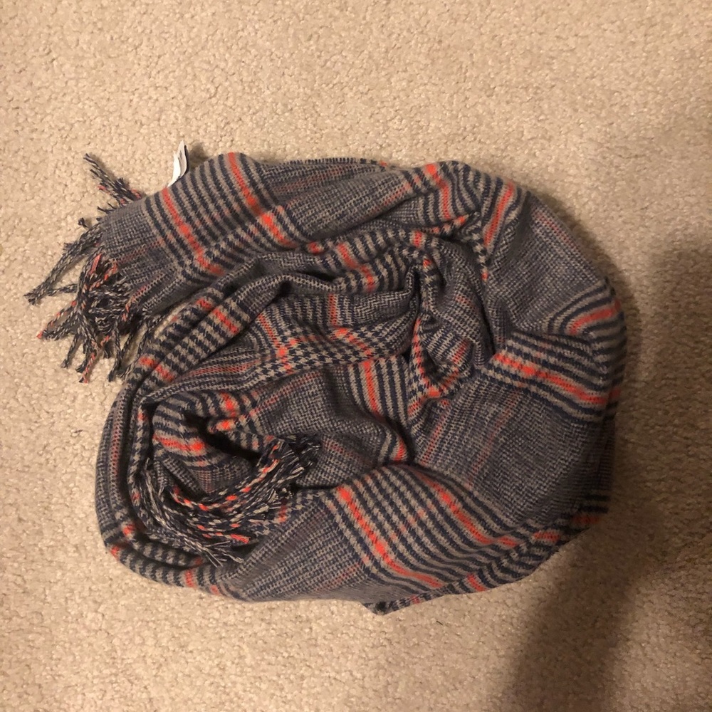 Brown orange and blue scarf